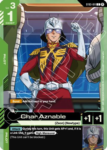 Char Aznable (ST03-011) card